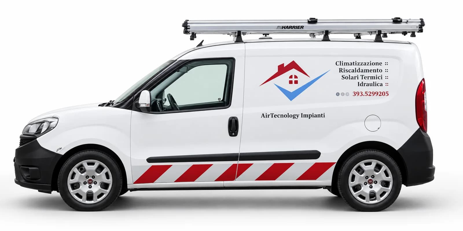 Il furgone di AirTecnology Impianti di profilo